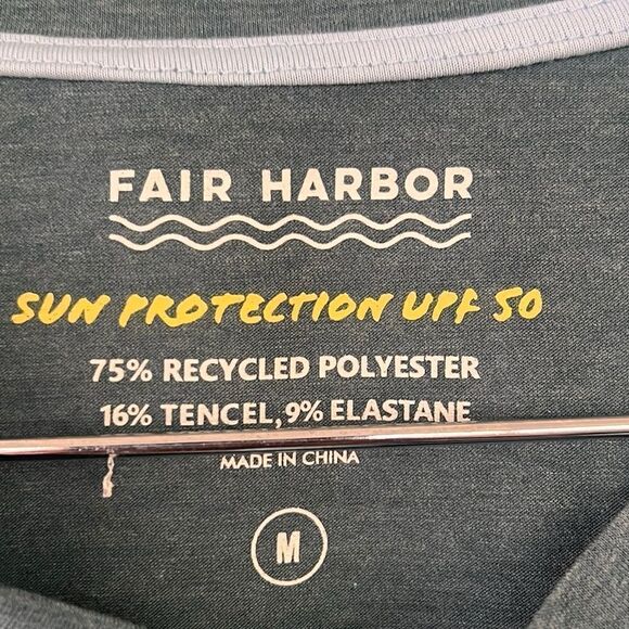 Fair Harbor The SeaBreeze Henley Seapine Green Henley M - Picture 4 of 4